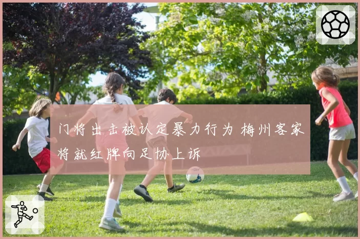 门将出击被认定暴力行为 梅州客家将就红牌向足协上诉